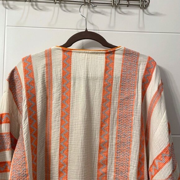 By Together Embroidered Avalon Long Sleeve Oversized Top Cotton Medium Boho - Picture 11 of 16